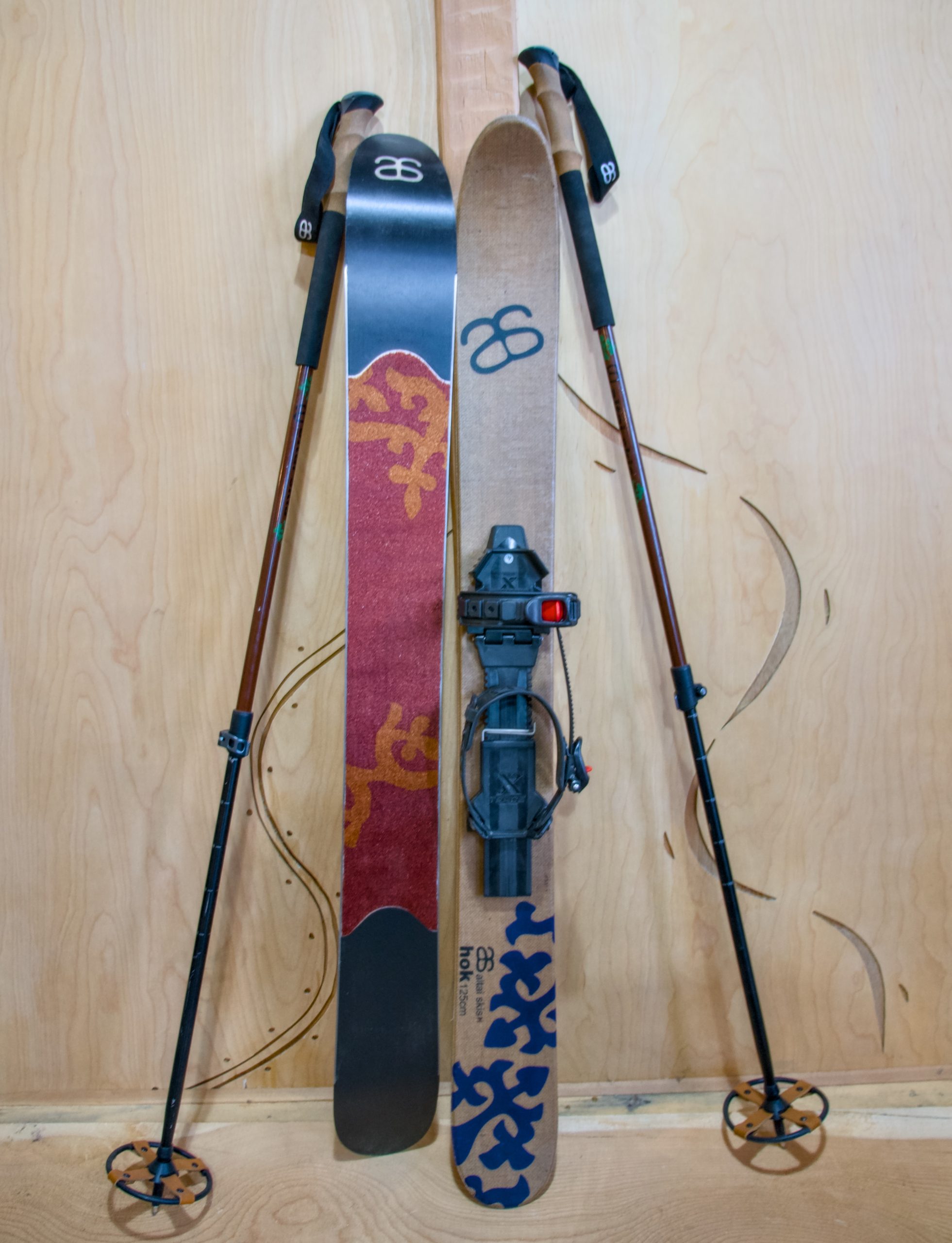 125 hok+uni+poles Hok Ski Universal Binding Package