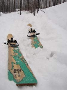 Kōm Ski Kom Skis on the snow