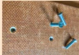 screws and holes in the Hok